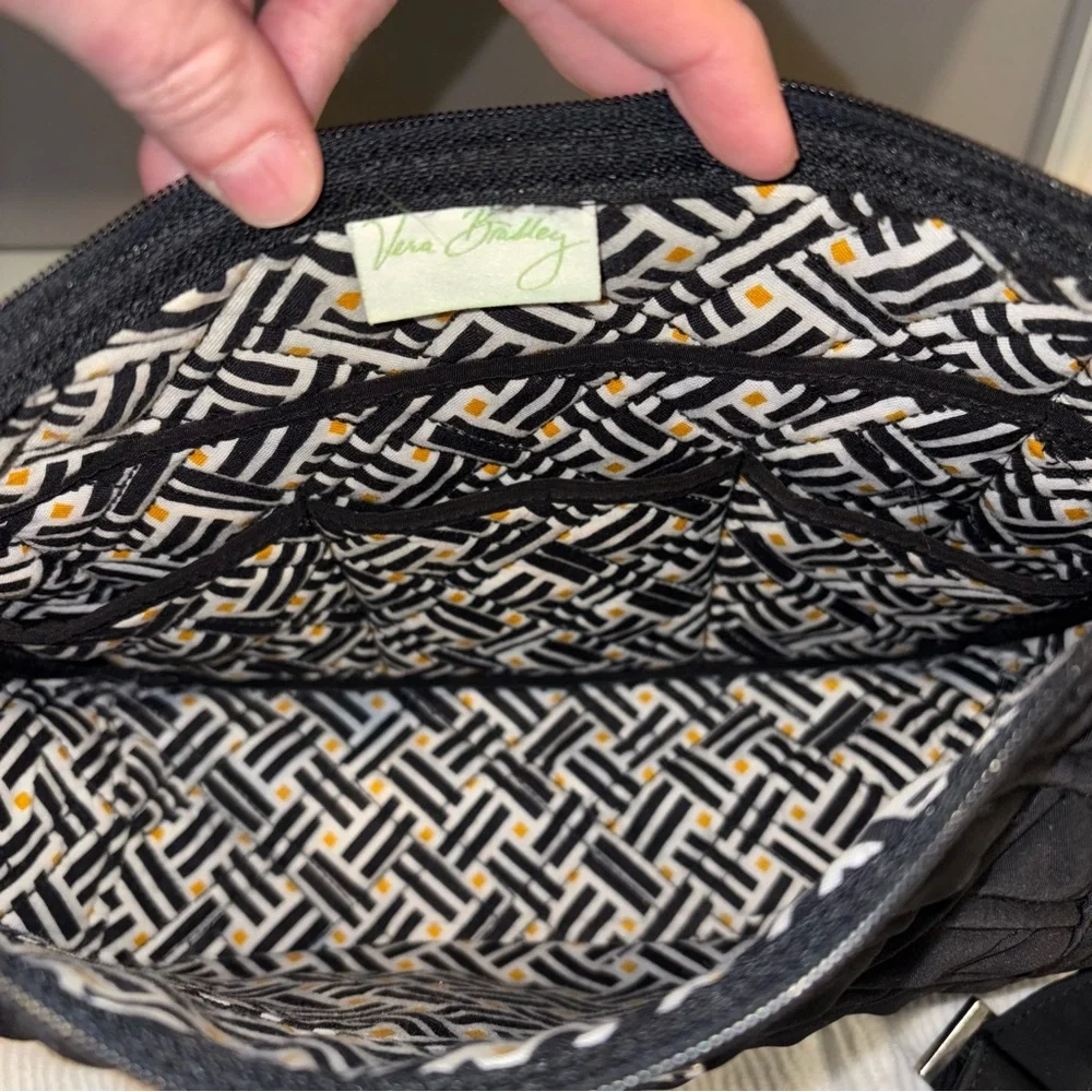 Vera Bradley Black Microfiber Crossbody Bag - Picture 4 of 8